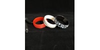 Trio de bracelets rouge blanc noir